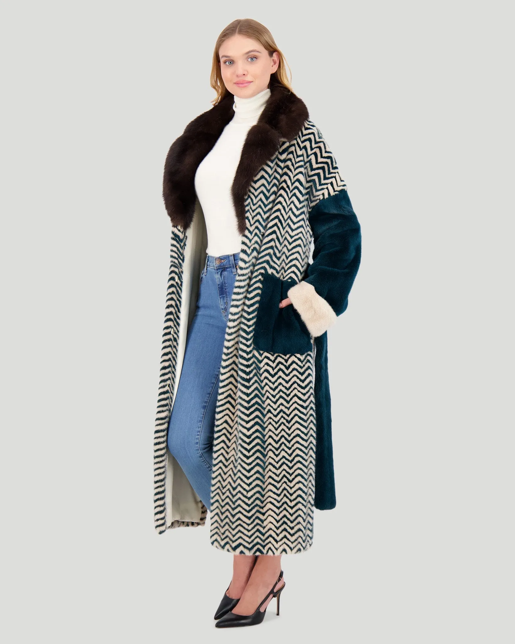 Mink Coat with Sable Collar