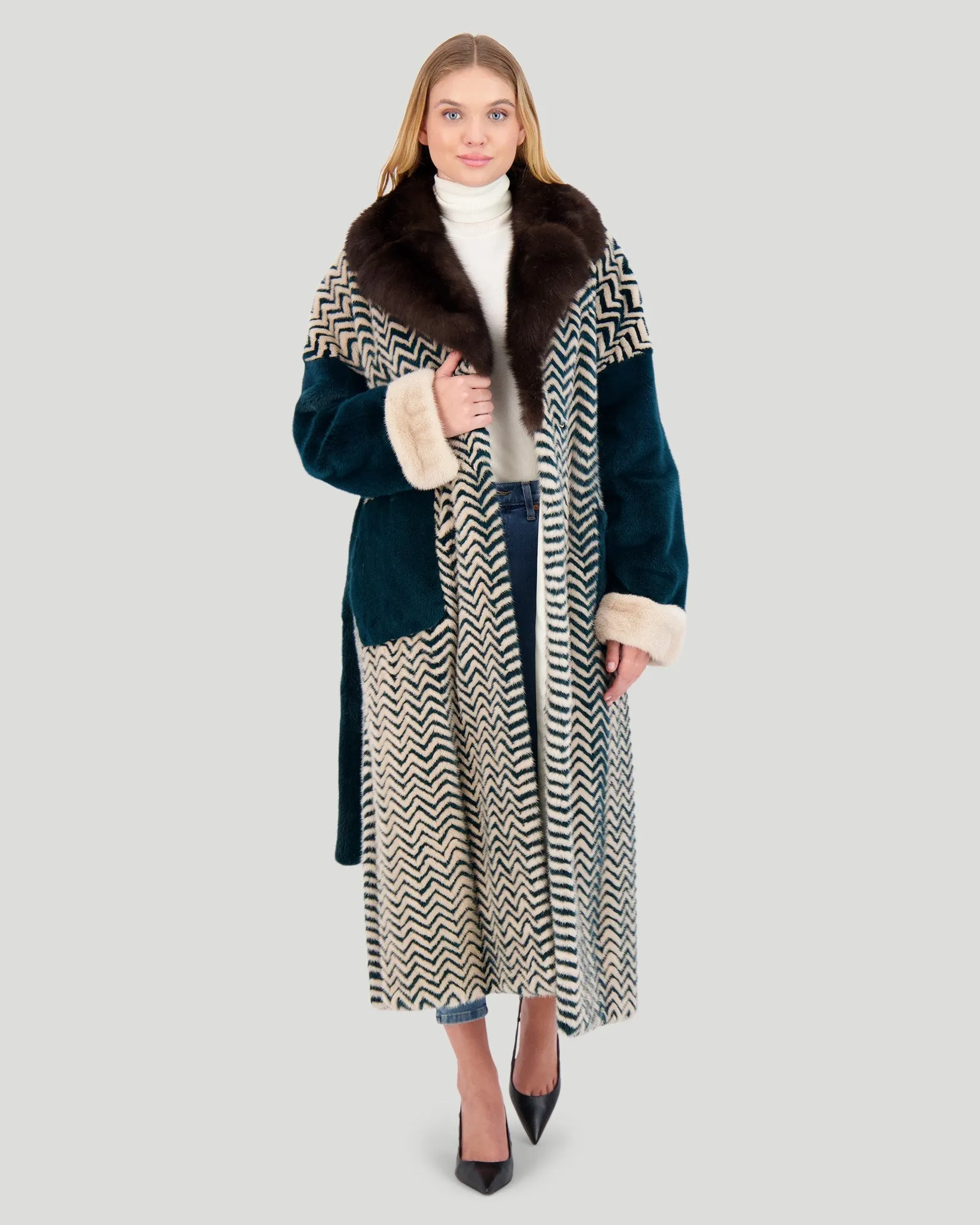 Mink Coat with Sable Collar