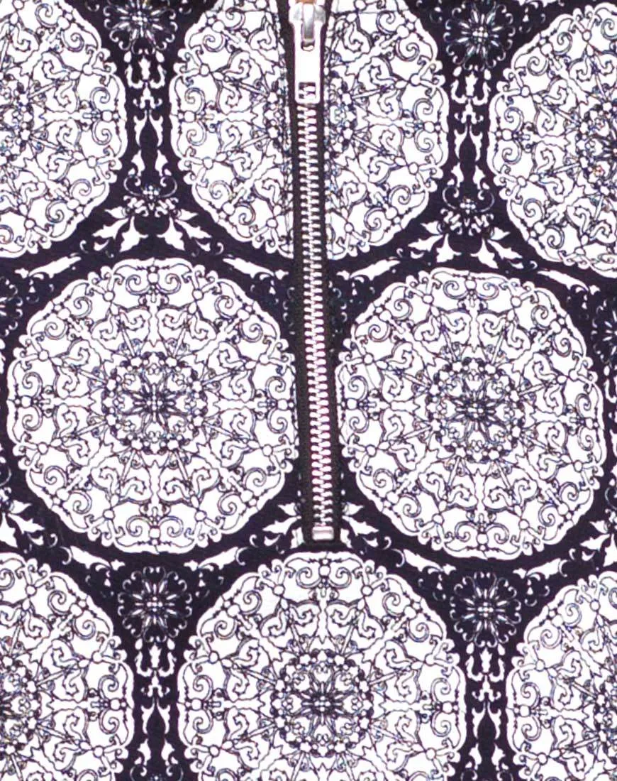 Motel Annie A Line Mini Skirt in Mandala Original