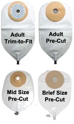 Nu-Flex Post-Op Urinary Pouch 5/8" Opening, Convex