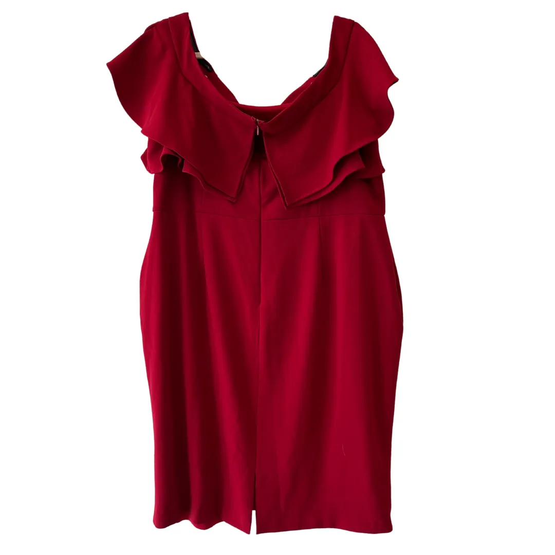 off the shoulder red dress - 3X