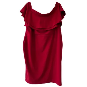off the shoulder red dress - 3X