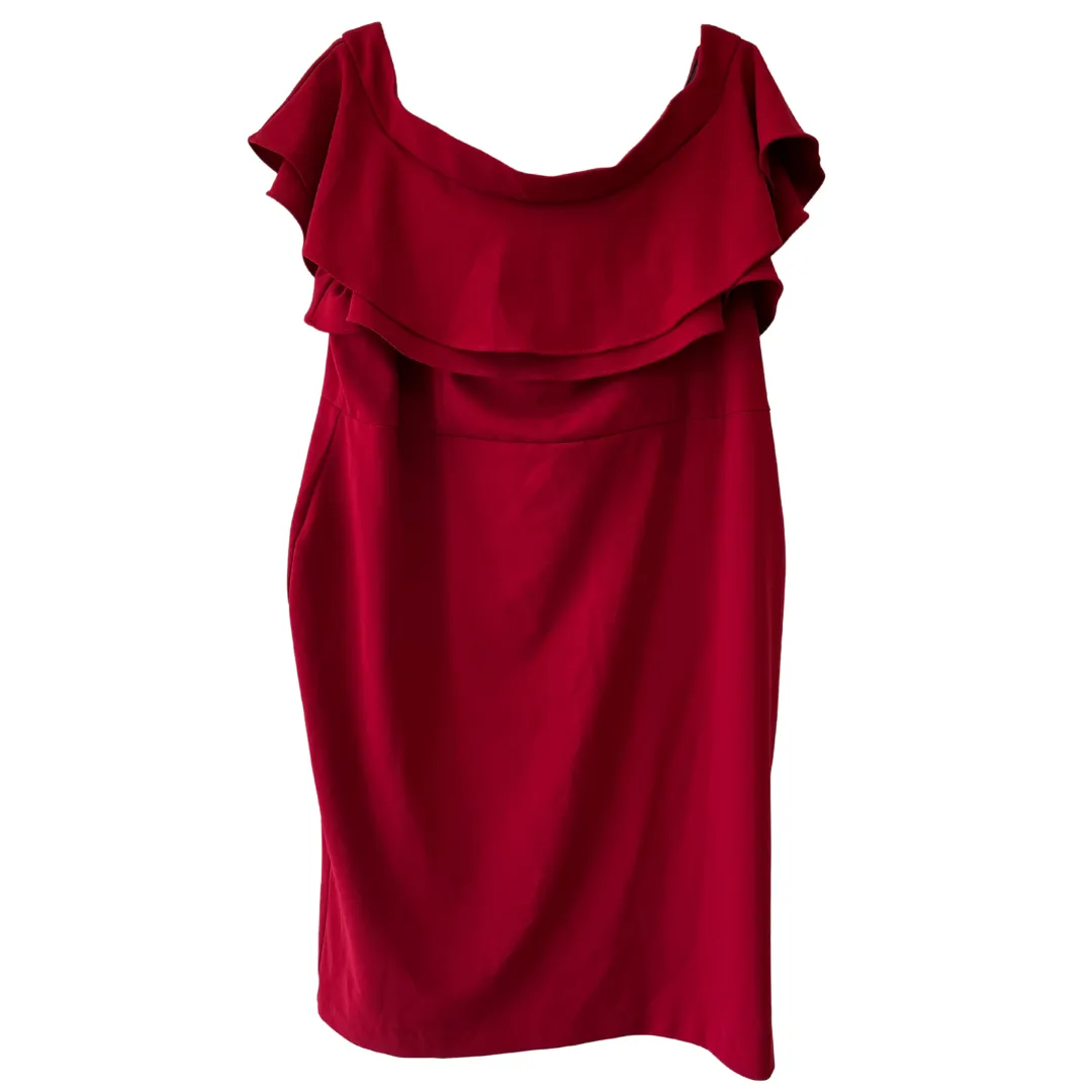 off the shoulder red dress - 3X