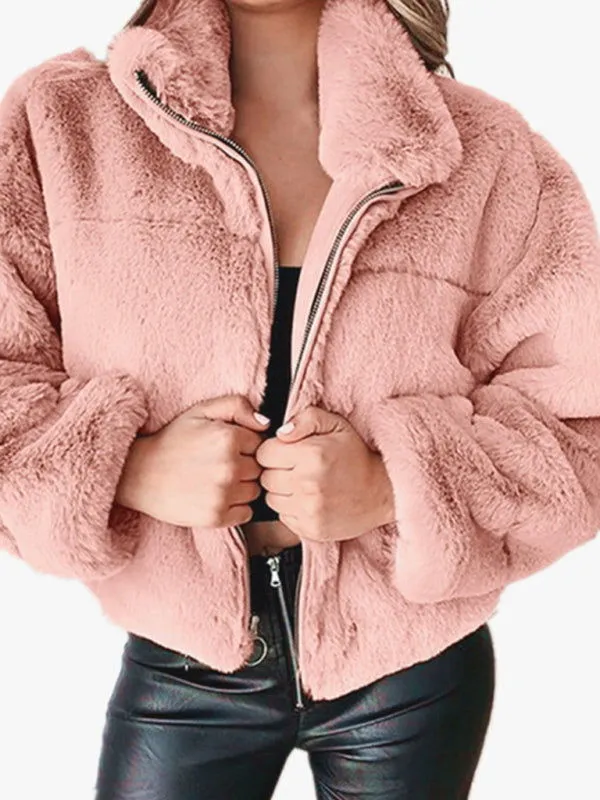 On-trend Warm Thick Plush Warm Zipper Cardigan Coats