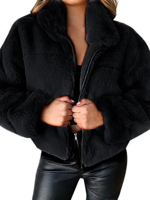 On-trend Warm Thick Plush Warm Zipper Cardigan Coats