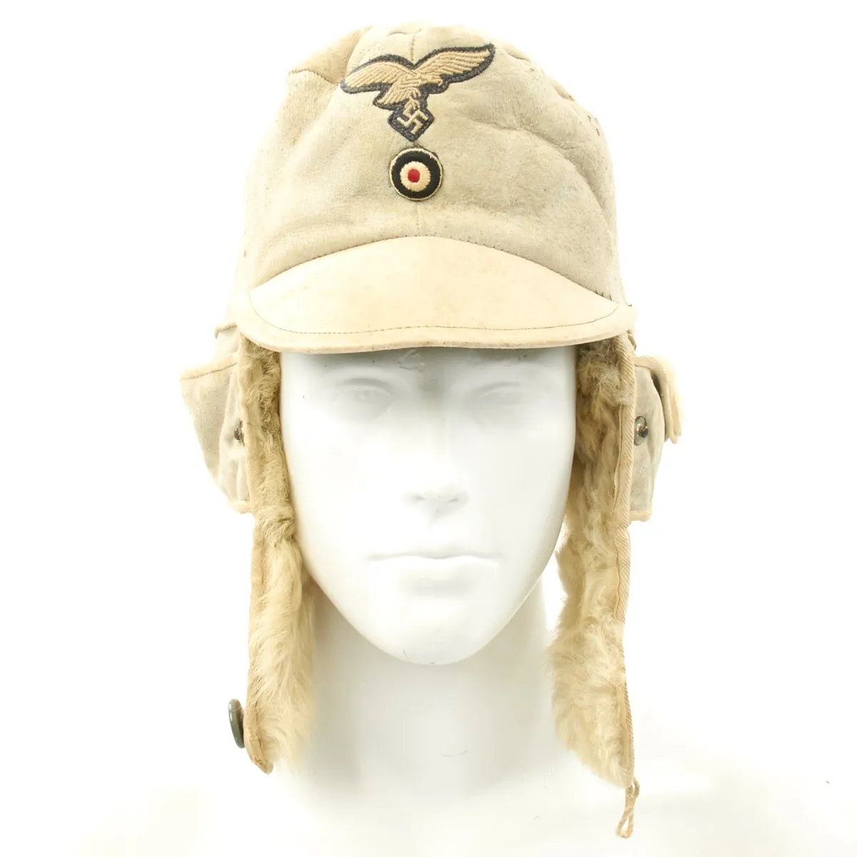 Original German Luftwaffe M43 Winter Field Cap - Dated 1942