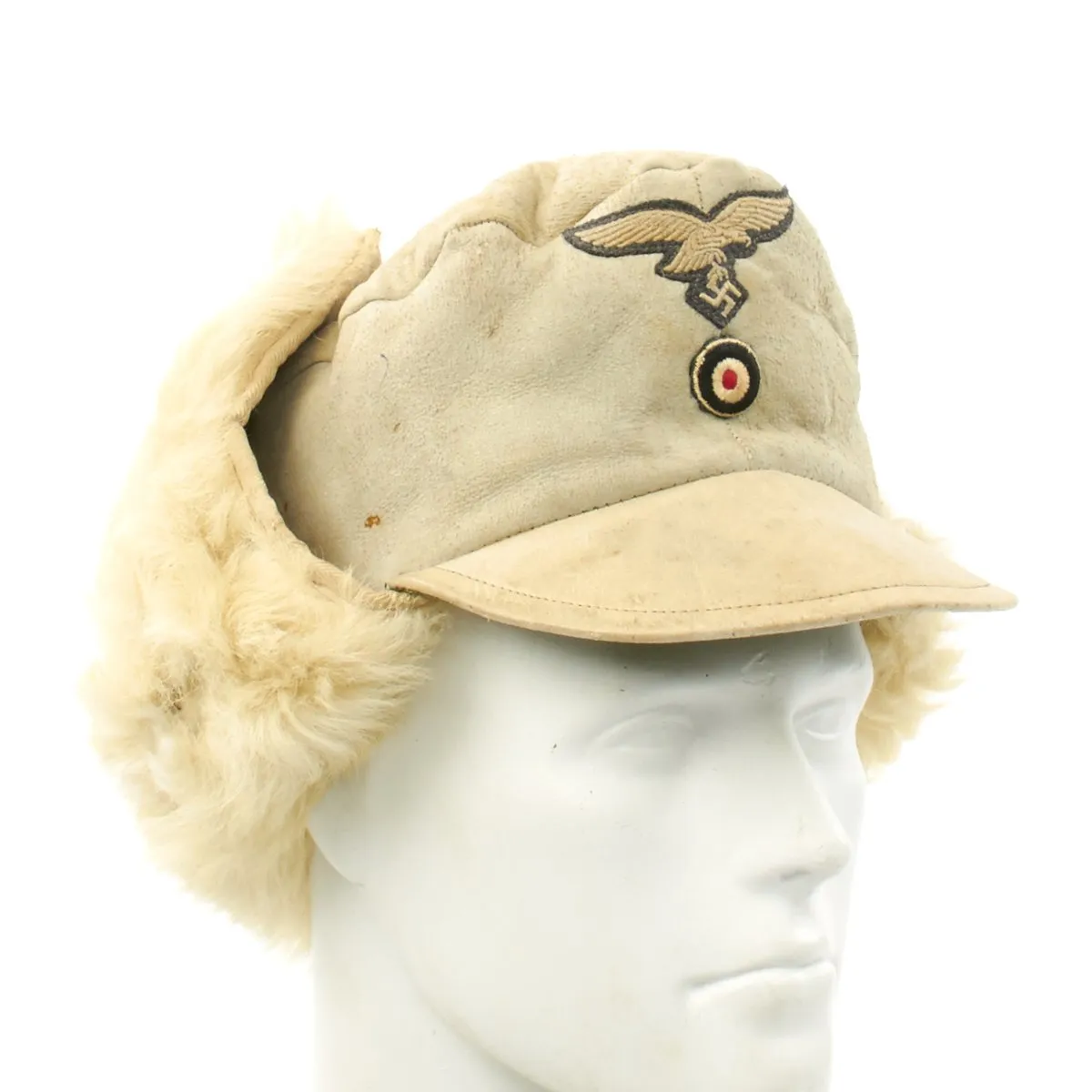 Original German Luftwaffe M43 Winter Field Cap - Dated 1942