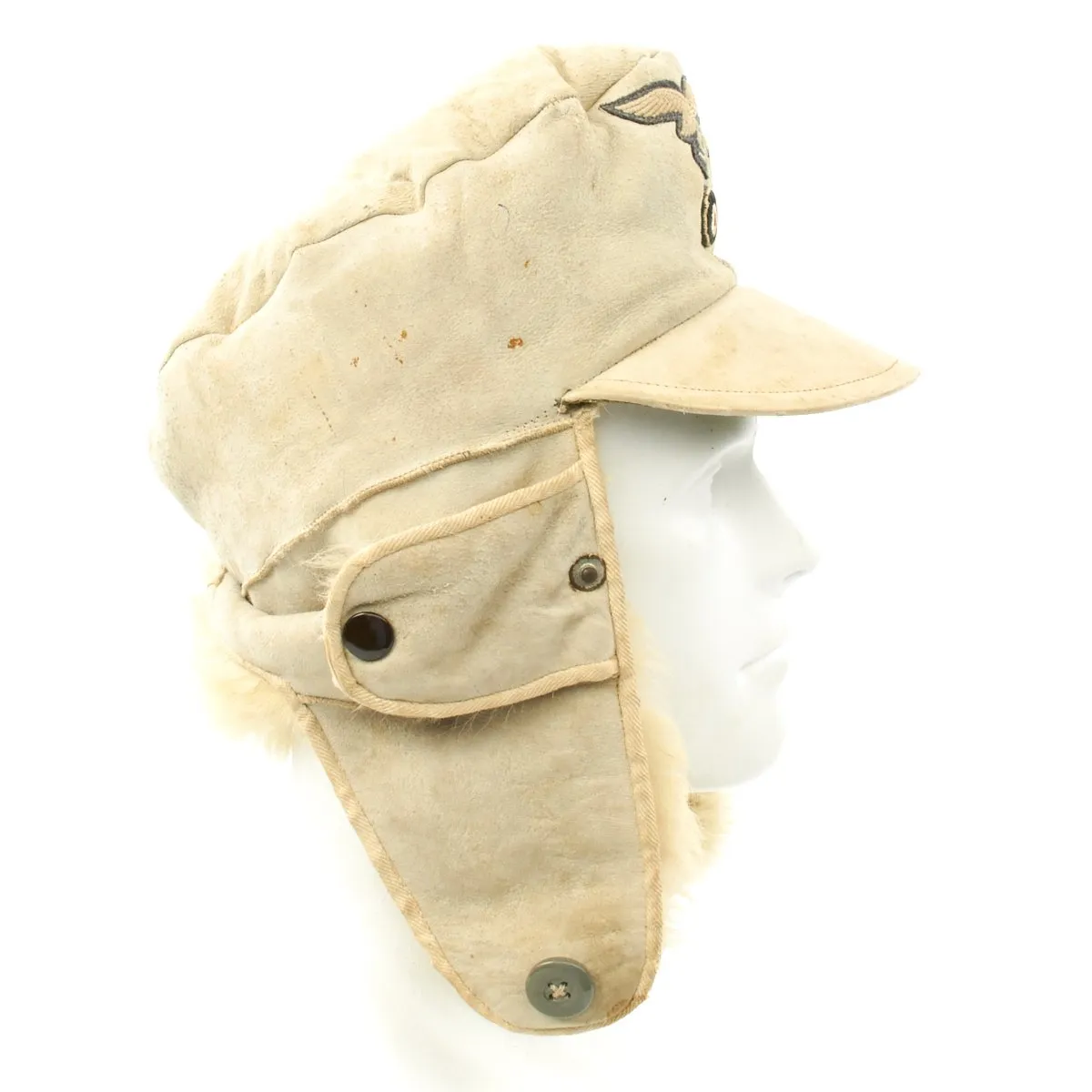 Original German Luftwaffe M43 Winter Field Cap - Dated 1942