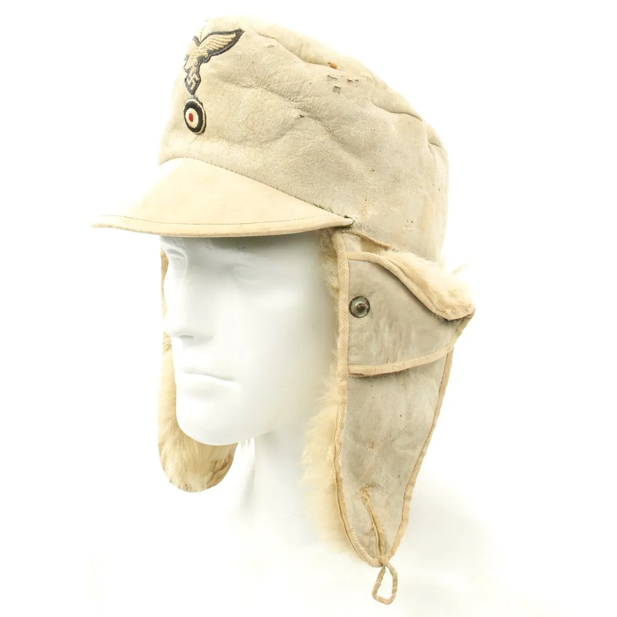 Original German Luftwaffe M43 Winter Field Cap - Dated 1942