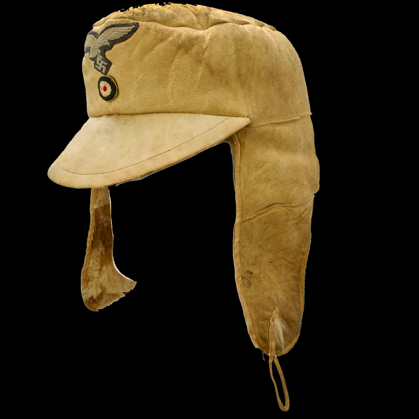 Original German WWII Eastern Front Luftwaffe M43 Winter Field Cap - Pelzmütze