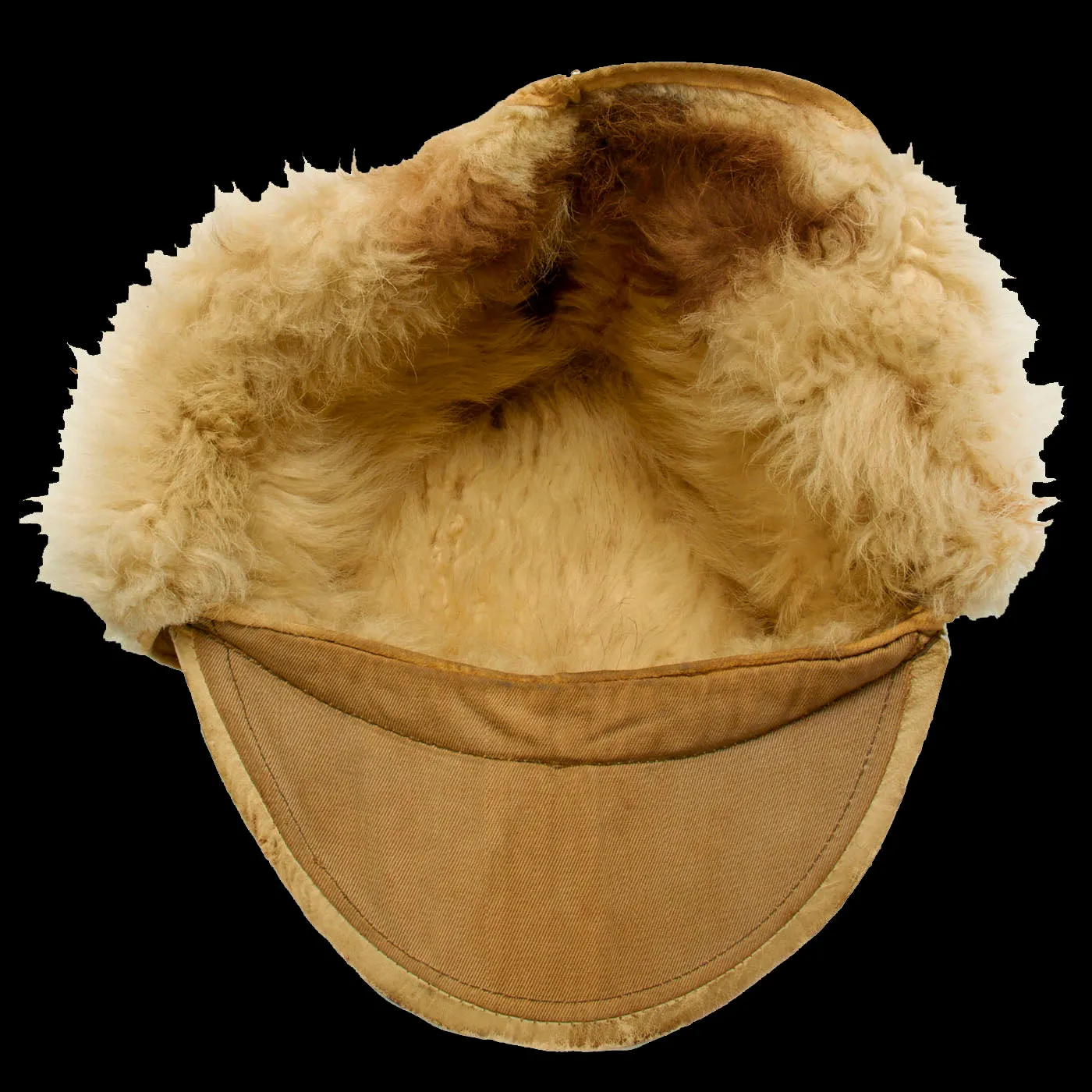 Original German WWII Eastern Front Luftwaffe M43 Winter Field Cap - Pelzmütze