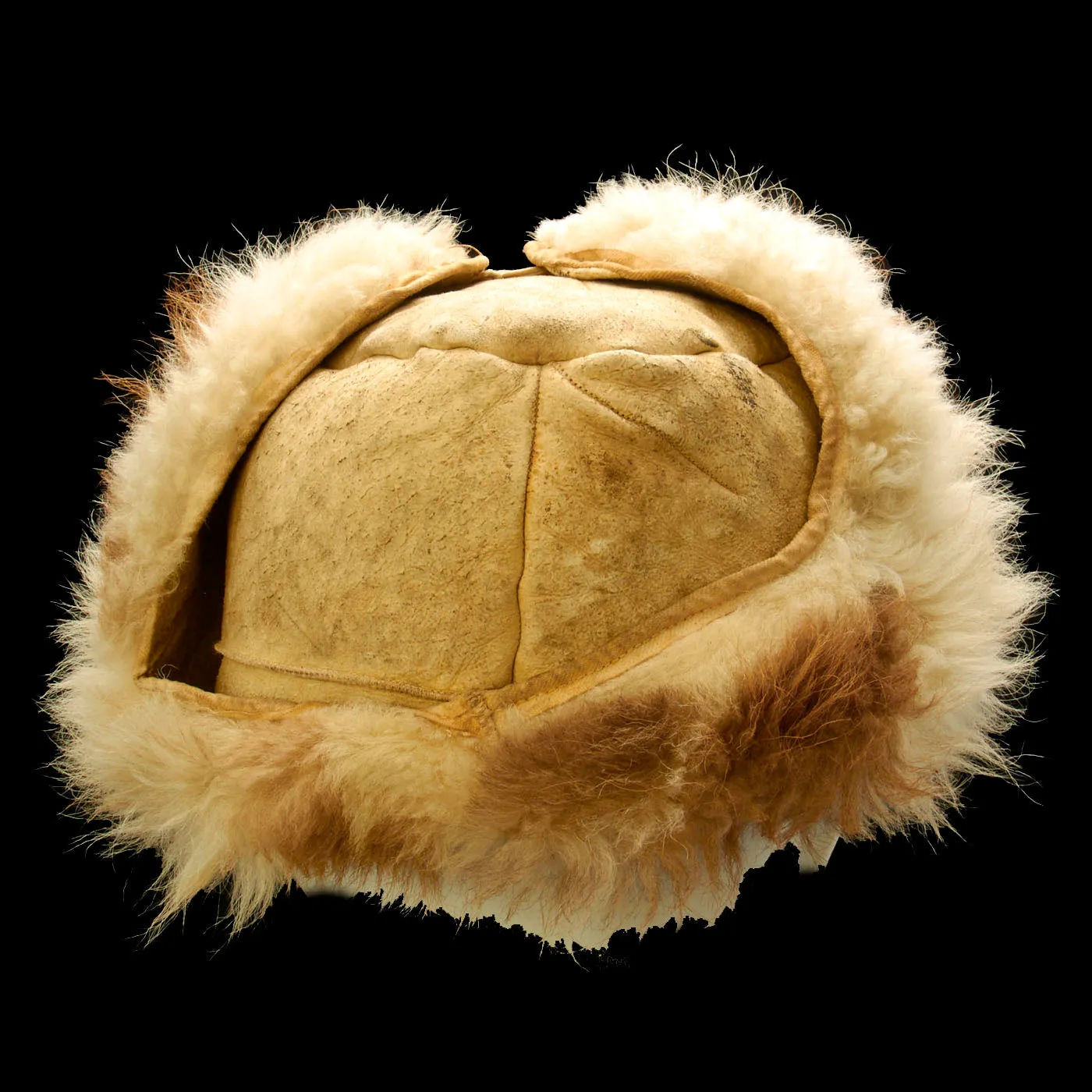 Original German WWII Eastern Front Luftwaffe M43 Winter Field Cap - Pelzmütze