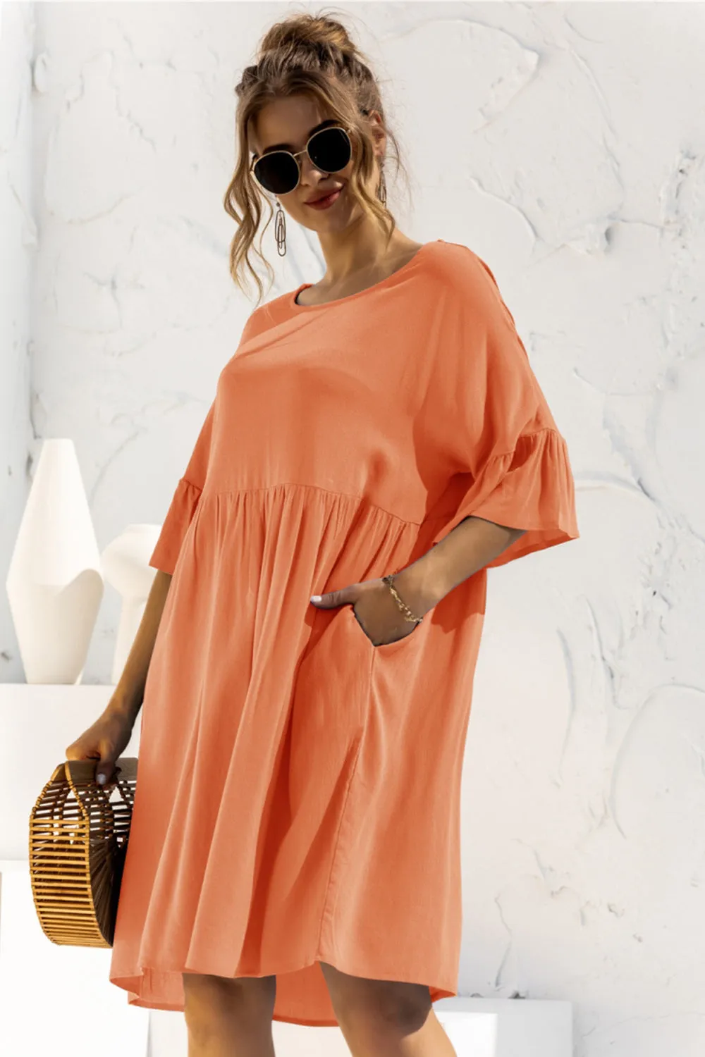 Patchwork Pocket Dress