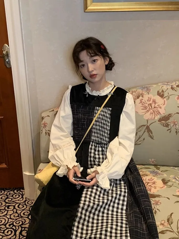 Patchwork undershirt dress【s0000005900】