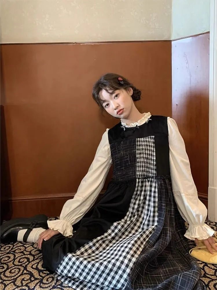 Patchwork undershirt dress【s0000005900】
