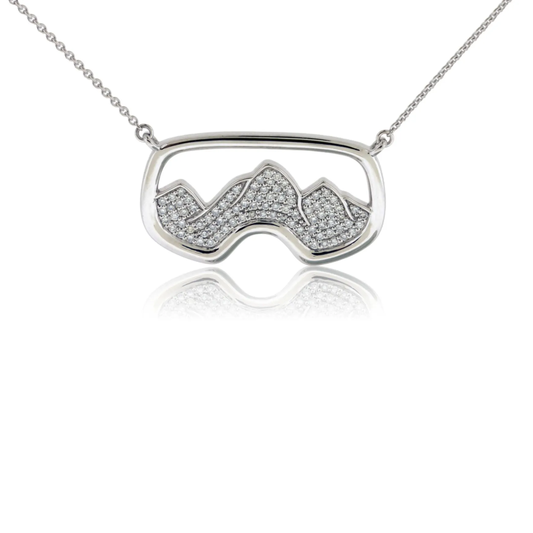 Pave Diamond Goggle Necklace