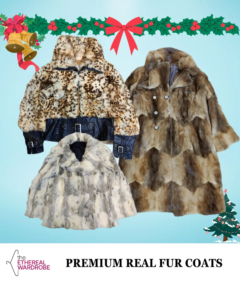 Premium Vintage Real Fur Coats 10 pcs