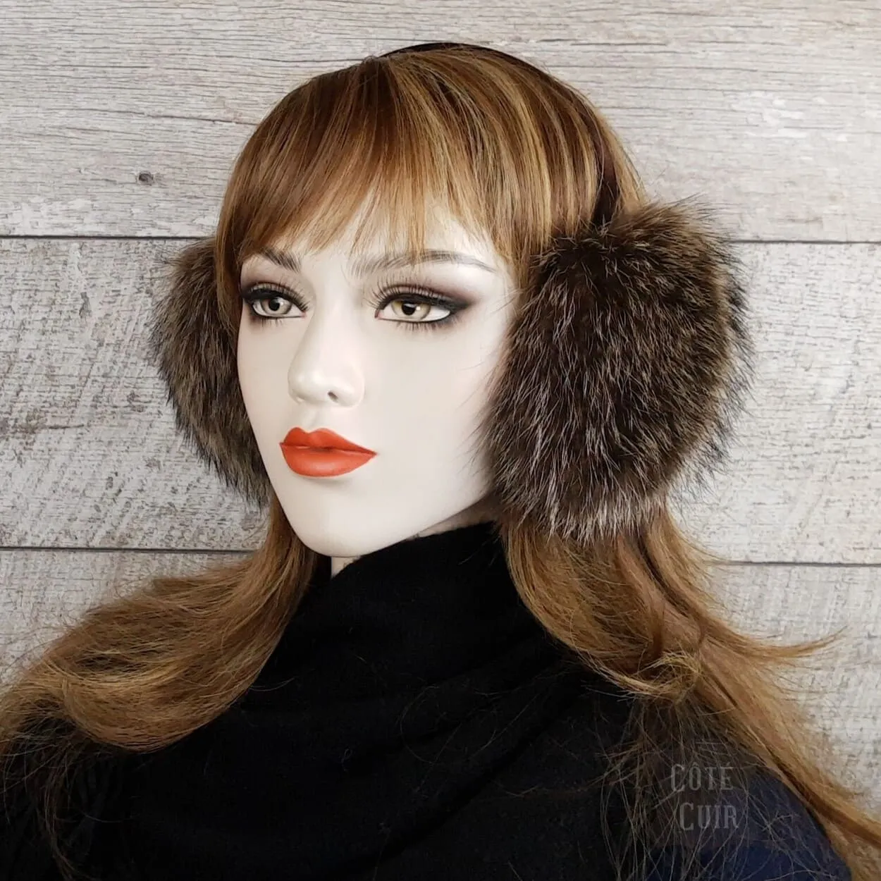 Raccoon Fur Earmuffs