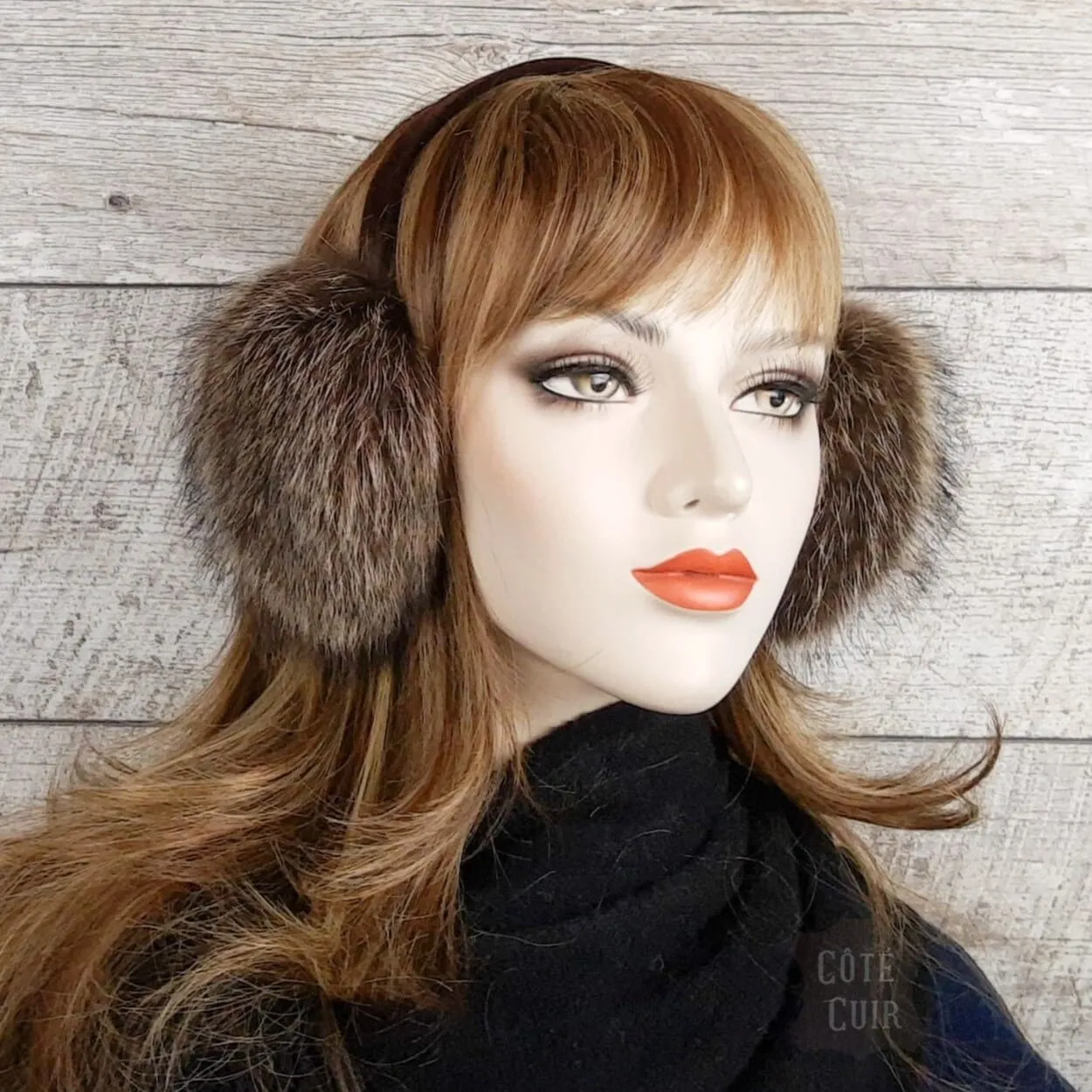 Raccoon Fur Earmuffs