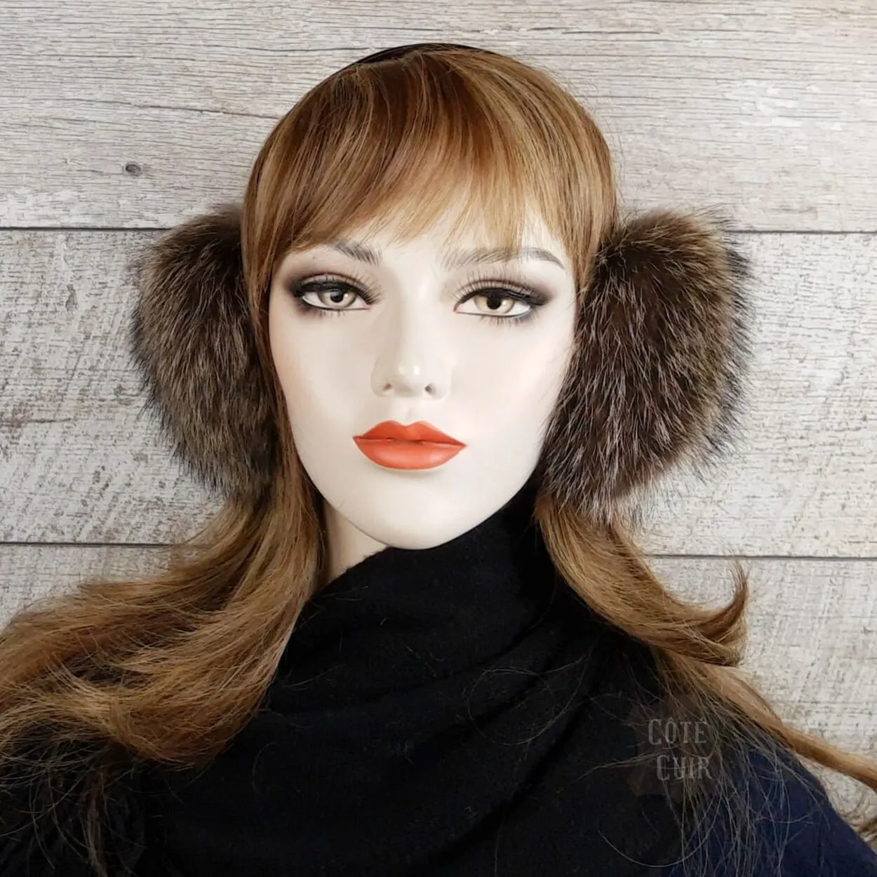 Raccoon Fur Earmuffs