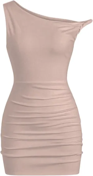 SOLY HUX Women's Summer Mini Dresses Off The Shoulder Ruched Bodycon Graduation Dress Sexy Going Out Party Club Outfits