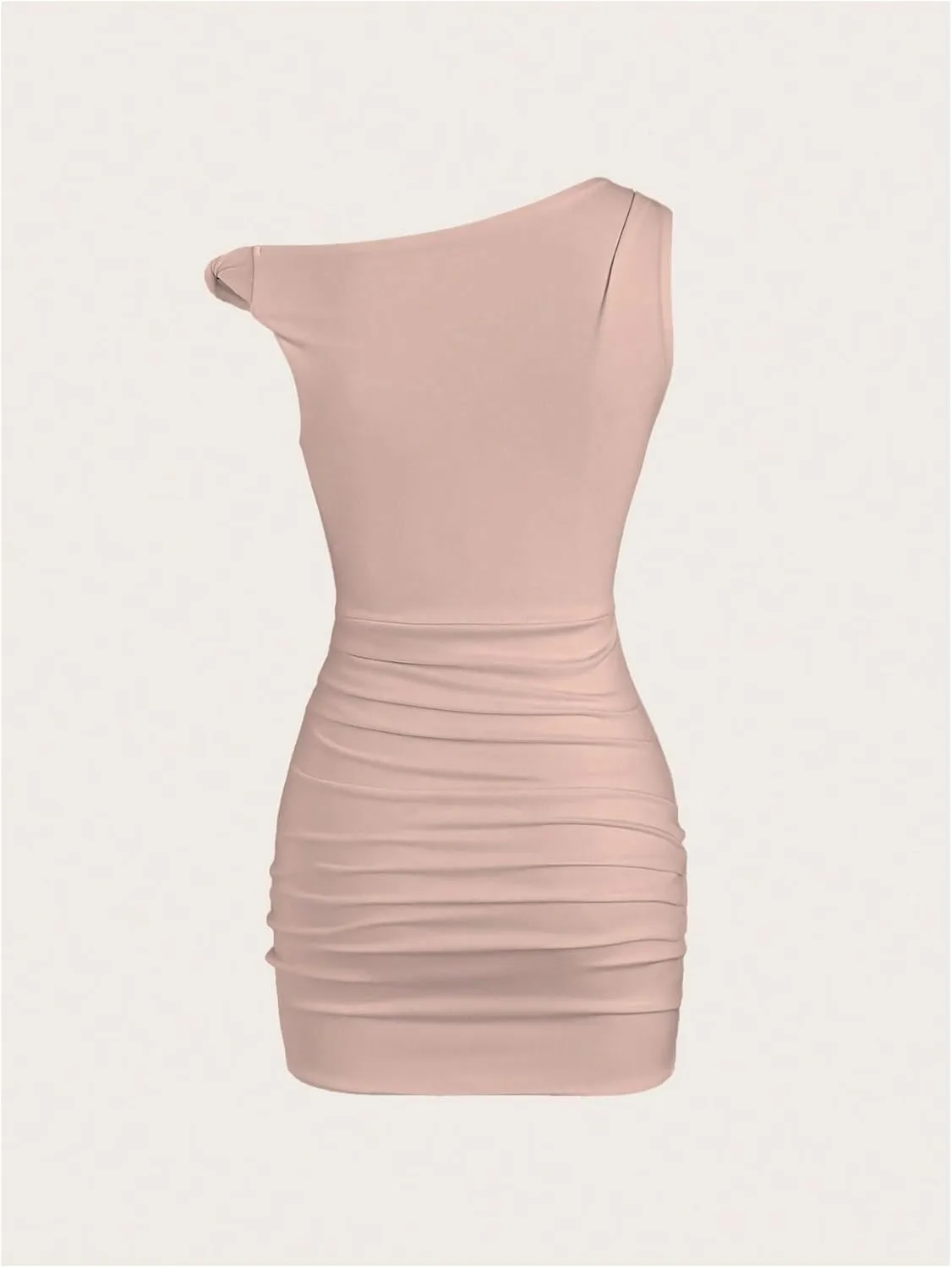 SOLY HUX Women's Summer Mini Dresses Off The Shoulder Ruched Bodycon Graduation Dress Sexy Going Out Party Club Outfits