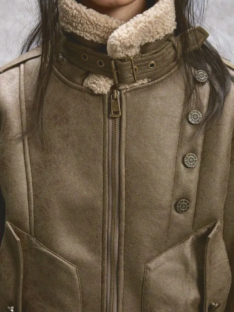 Standing Collar Lapel Thickened Jacket【s0000005765】