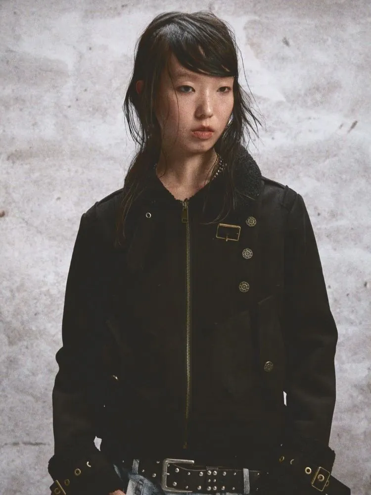 Standing Collar Lapel Thickened Jacket【s0000005765】