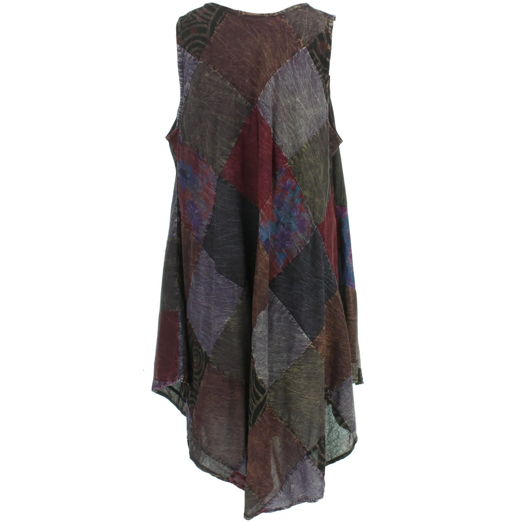 Summer Patch Dress - Maroon