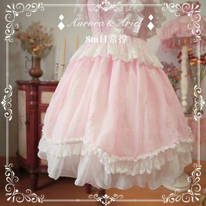 Sweet White Lolita Petticoat Casual A line Organza Under Skirt