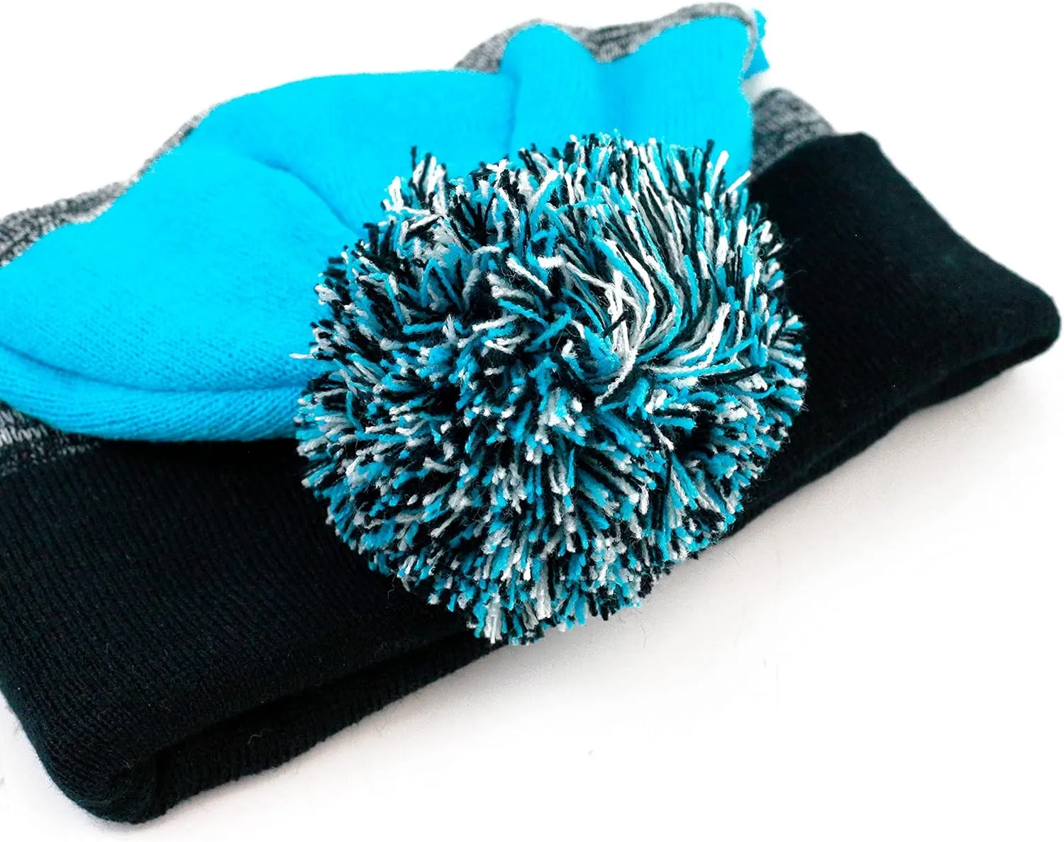 The Hat Depot Winter Beanie Soft Cuff Pom Pom Stripe Knit Skull Slouch Ski Hat