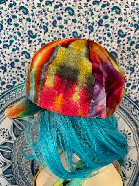 Tiedye Velvet Hat #6 (Extra Size)