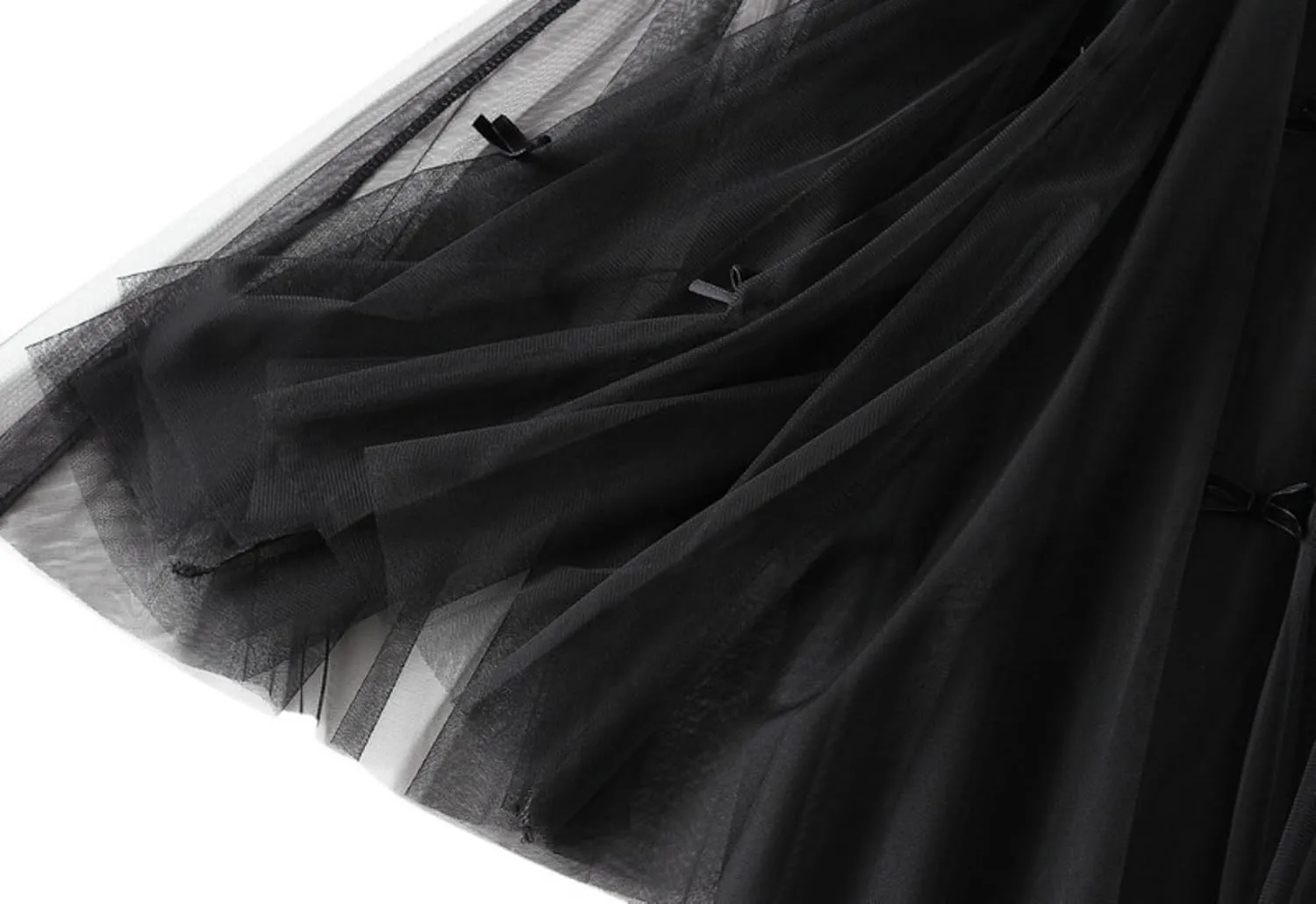 Women's A-Line Fairy 3D Posy Floral Print Layered Tulle Midi Skirt