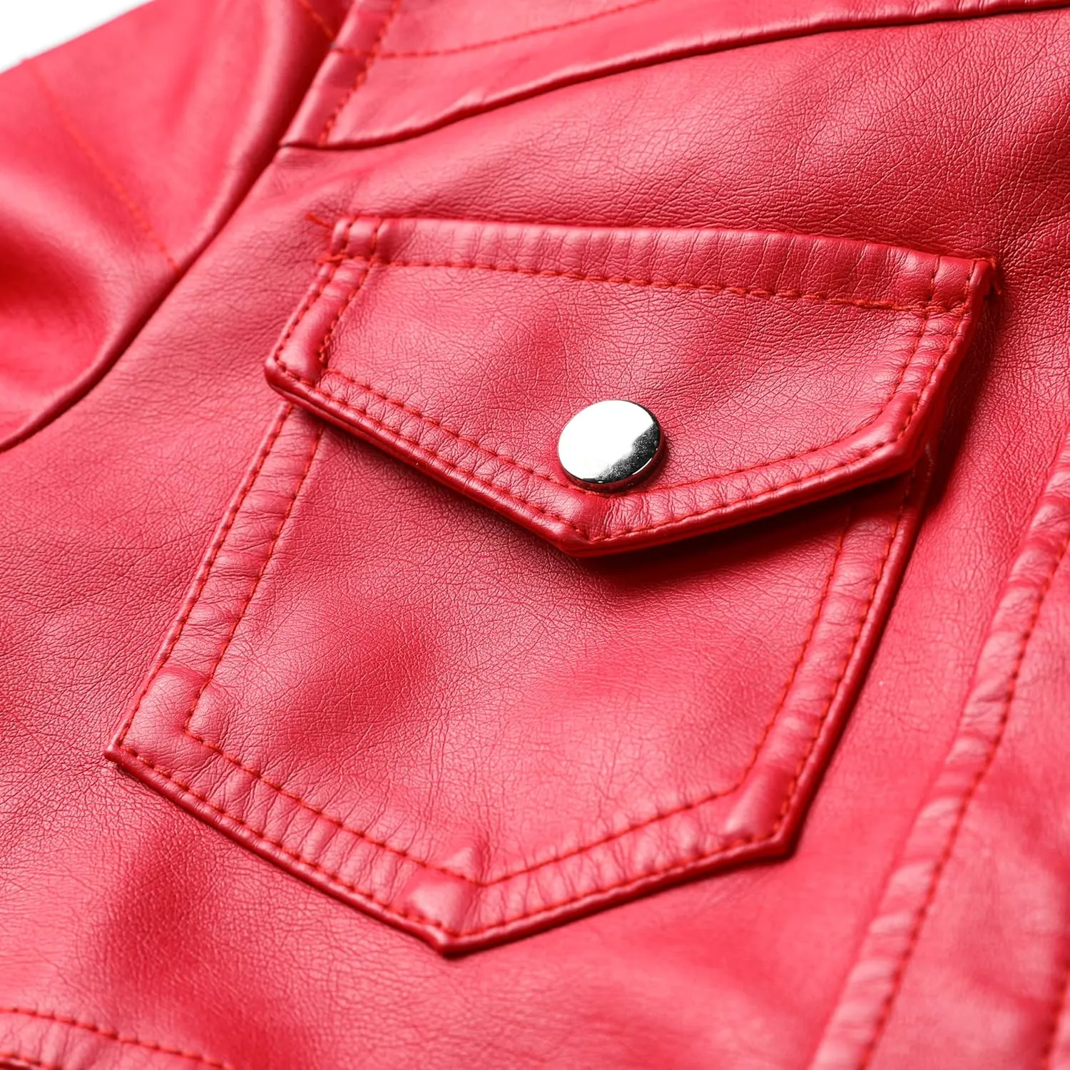 Women's Faux Leather Jacket Motorcycle Hooded Jacket Outdoor Sports Detachable Hooded Pu Leather Jacket Coat