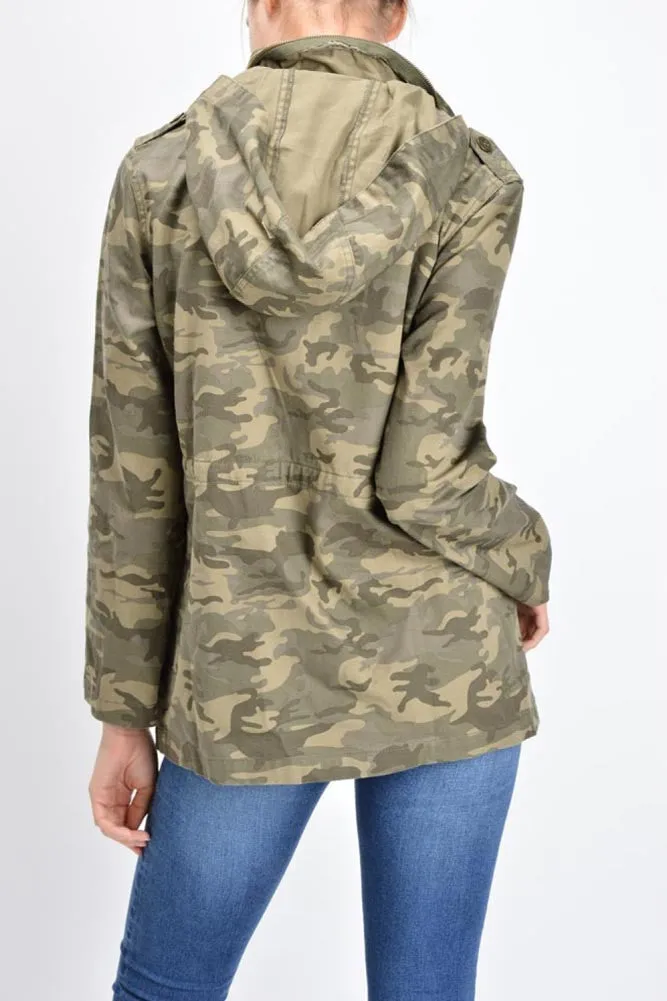Women's Hooded Cargo Jacket