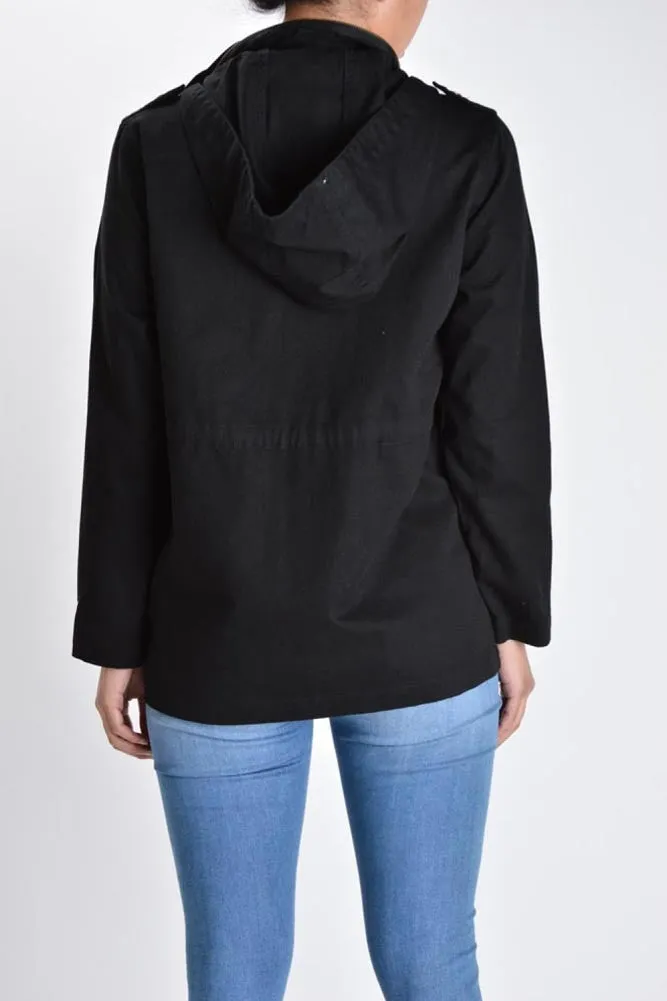 Women's Hooded Cargo Jacket