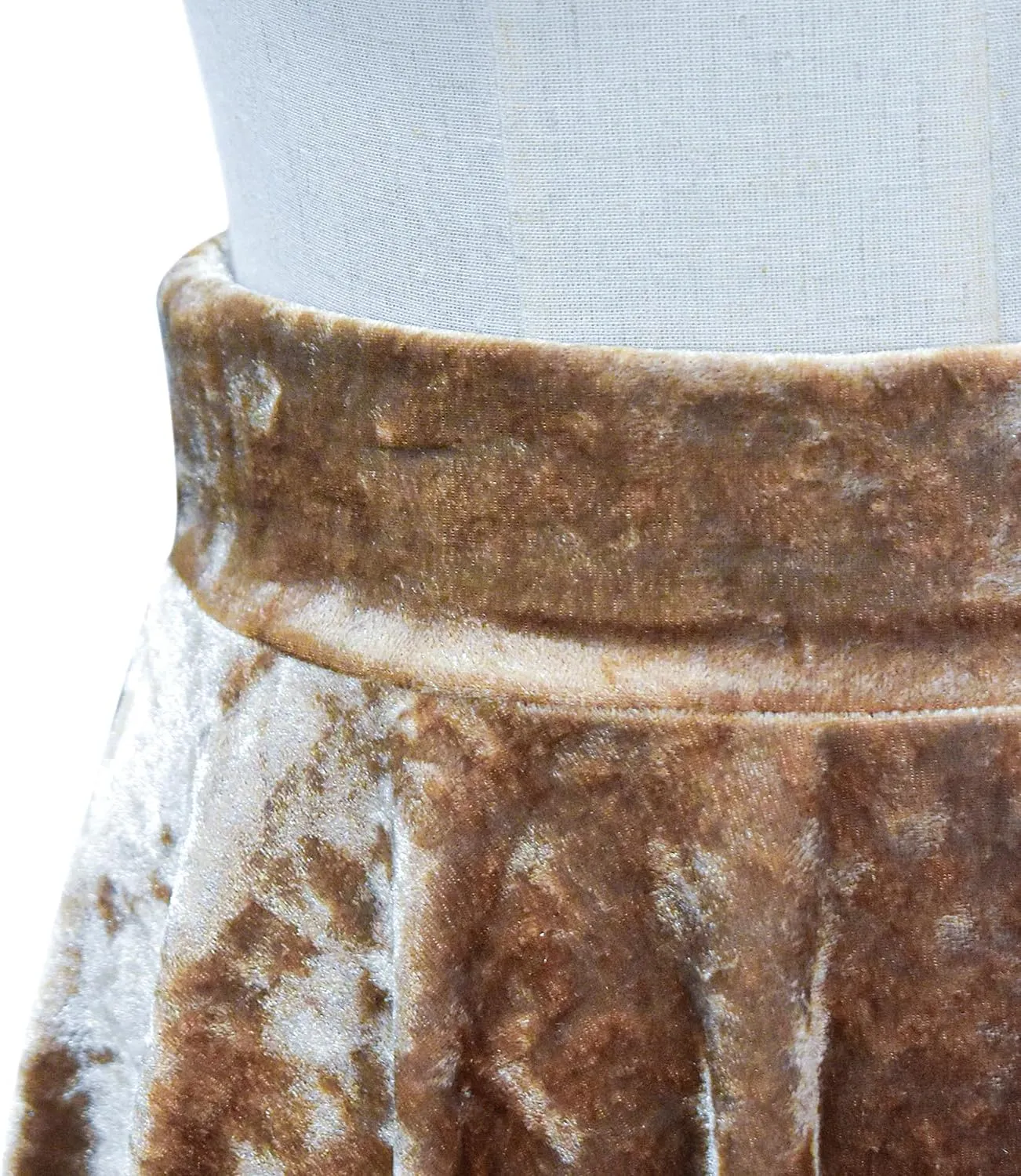Womens Versatile A-line Crushed Velvet Mini Skirt