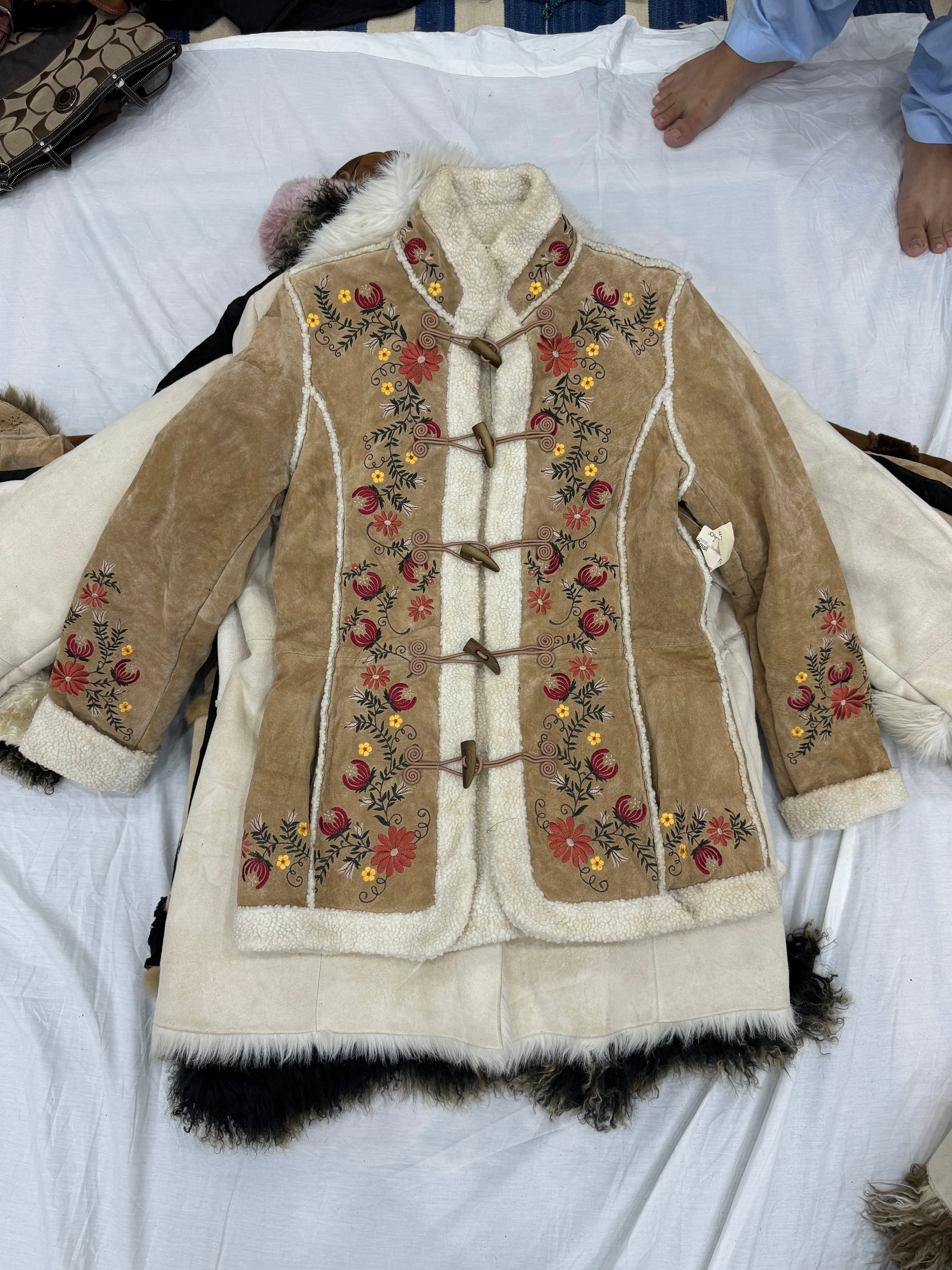 Y2K vintage afghan Fur shearling coats